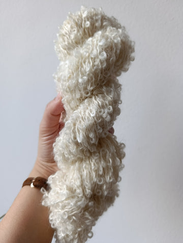 Farm Lovers- Natural Curly Angora Mohair (Bouclé- Responsible Mohair Standard)